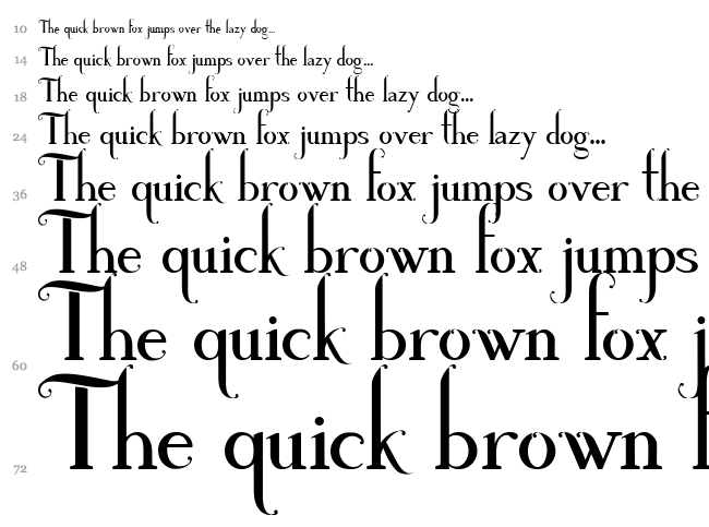 Poison Apple font waterfall